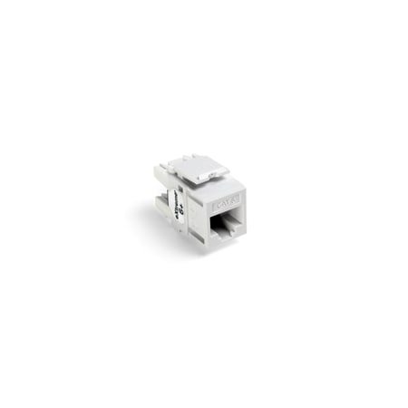 Leviton 1-Port Mod Jack 110 8W8P Utp, T568A/B Cat6 Quickport, Extreme 6+ White 61110-RW6